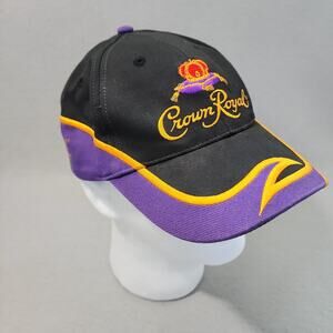 Crown Royal Hat Championship Racing Black Purple Gold Embroidered Cap OSFM